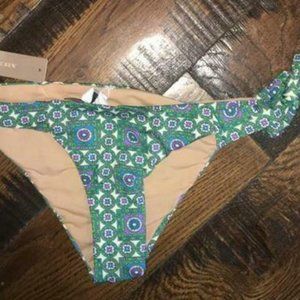 J.Crew $50 sidetie bikini bottom emerald H8262